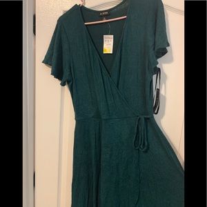 A. Byer High-Low Wrap Dress